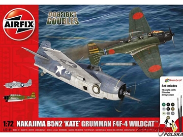 Gift Set samolot Dogfight Double B5N Kate / Wildcat F4F-4 1:72 nowa forma / AF-A50169