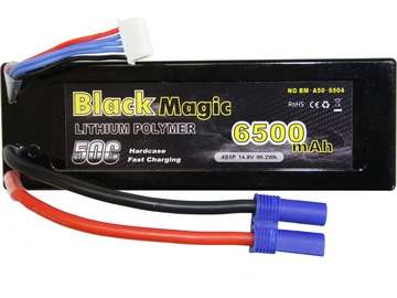 Black Magic LiPol Car 14.8V 6500mAh 50C EC5 / BMA50-6500-4E
