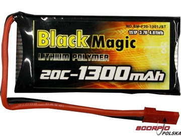 LiPol Black Magic 3.7V 1300mAh 20C JST / BMF20-1300-1JST