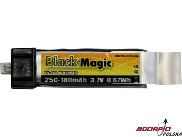 LiPol Black Magic 3.7V 180mAh 25C EFL / BMF25-0180-1EFL