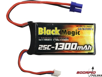 LiPol Black Magic 7.4V 1300mAh 25C EC2 / BMF25-1300-2EC2