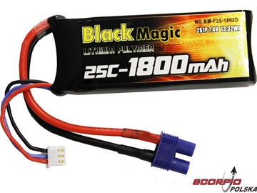LiPol Black Magic 7.4V 1800mAh 25C EC3 / BMF25-1800-2EC3
