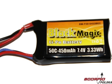 LiPol Black Magic 7.4V 450mAh 50C JST / BMF50-0450-2JST