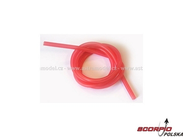 Wąż silikonowy 2.4/5.5mm x 1m czerwony / FL-LST02R