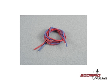 Kabel silikonowy 1.6mm x 1m czerwony / niebieski / FO-LGL-SW015