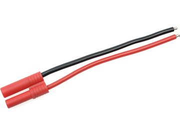 Konektor złocony 4.0mm męski kabel 14AWG 10cm (1) / GF-1062-002