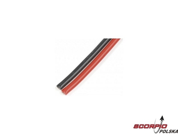 Kabel silikonowy 1.3mm2 16AWG czerwony+czarny (1+1 / GF-1340-004