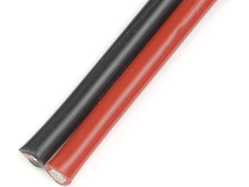 Kabel silikonowy 0.6mm2 20AWG czerwony+czarny (1+1 / GF-1340-006
