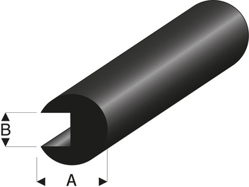 Raboesch profil gumowy ochrana krawędzi śr.4x1mm 2m / KR-rb104-31
