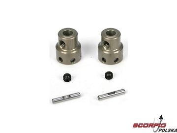 F/R Diff Pinion Coupler. Alum (2): 8B. 8T 2.0 / TLR3502