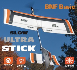 E-flite Slow Ultra Stick 1.2m AS3X SAFE Select BNF Basic