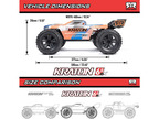 Arrma Kraton 6S V6 BLX 1:8 4WD RTR niebieski/pomarańczowy