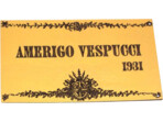 Mantua Model Etykieta drewniana: Amerigo Vespucci