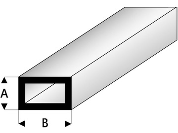 Raboesch profil ASA rurka prostokątna 2x4x330mm (5) / KR-rb421-51-3