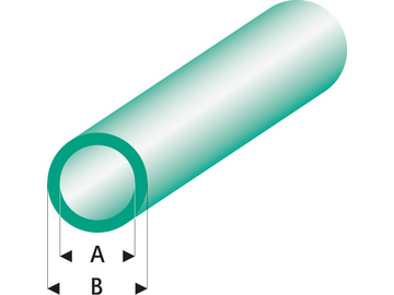 Raboesch profil ASA rurka przeźroczysta zielona 2x3x330mm (5) / KR-rb428-53-3