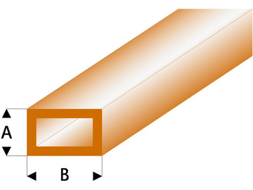 Raboesch profil ASA rurka prostokątna transparentna brązowa 2x4x330mm (5) / KR-rb443-53-3