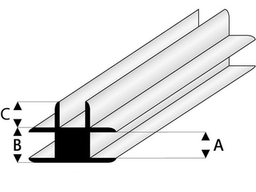 Raboesch profil ASA łączący T 2x1000mm / KR-rb447-53